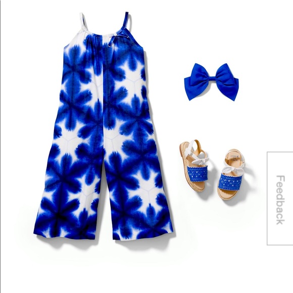 Janie and Jack Other - 🆕 Janie and Jack shibori halter jumpsuit Sz 3T